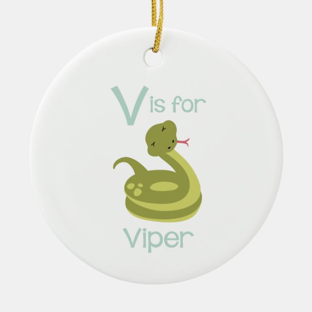 V für Viper Keramik Ornament (Vorne)