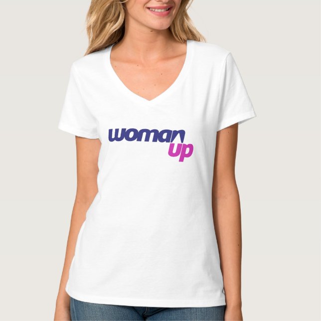 V-Hals im Weiß T-Shirt (Vorderseite)