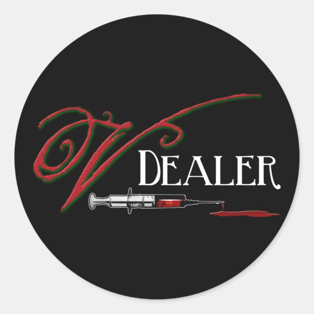 V Händler - Vampirblut Runder Aufkleber (Vorderseite)