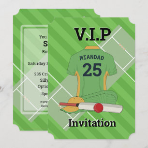 V.I.P Cricket (LGY) Geburtstagspartei Einladung