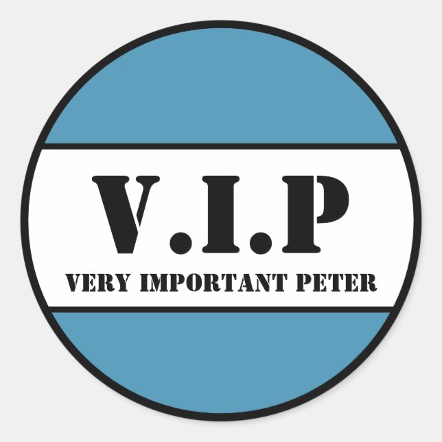 V.I.P RUNDER AUFKLEBER (Vorderseite)