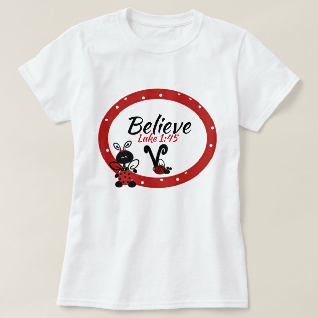 V initial / Ecriture - T-shirt Nano Hanes pour fem (Design devant)