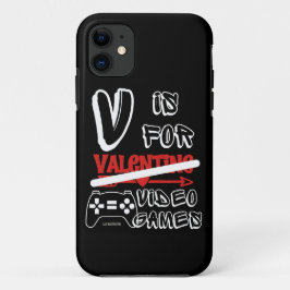 V IS FOR VIDEO GAMES lustige Valentinstag Case-Mate iPhone Hülle
