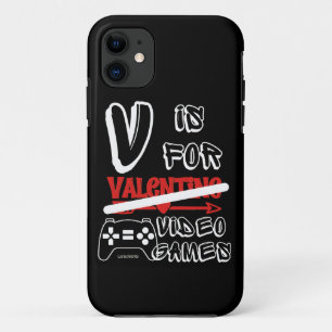 V IS FOR VIDEO GAMES lustige Valentinstag Case-Mate iPhone Hülle