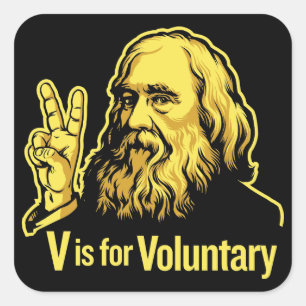 V ist für freiwillige Lysander Spooner Aufkleber