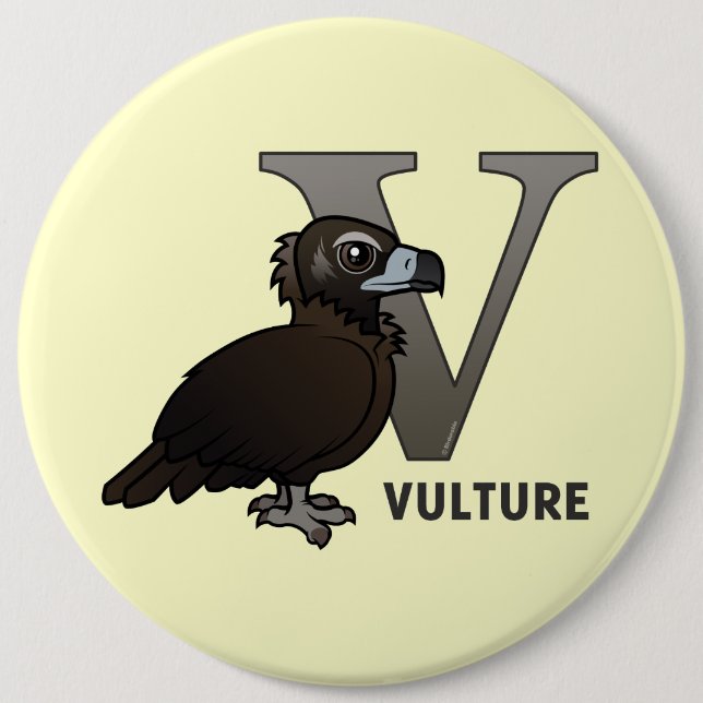 V ist für Geier Button (Vorderseite)