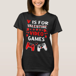V ist für lustige Videospiel-Geschenke zum Valenti T-Shirt