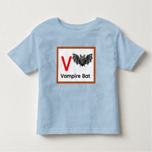 V ist für Vampire Bat Kleinkind T-shirt