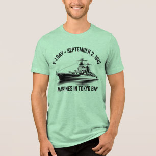 V-J Day Marines in Tokyo Bay 2. September 1945 T-S Tri-Blend Shirt