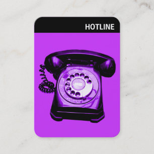 V-Kopfzeile - Foto - Hotline - Lila Visitenkarte