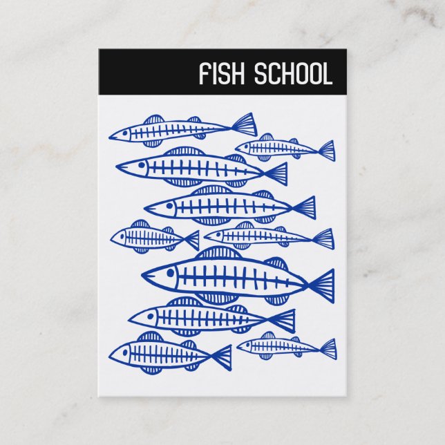 V Leiter - FISH SCHOOL - Marine Visitenkarte (Vorderseite)
