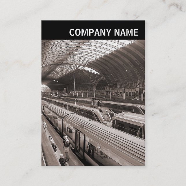 V. Leiter - Foto - Bahnhof Paddington Station Lond Visitenkarte (Vorderseite)