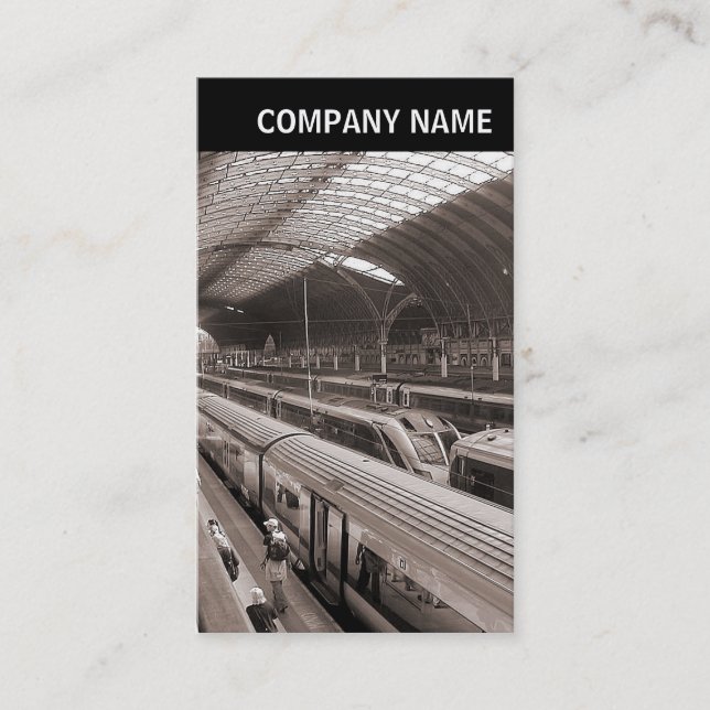 V. Leiter - Foto - Bahnhof Paddington Station Lond Visitenkarte (Vorderseite)