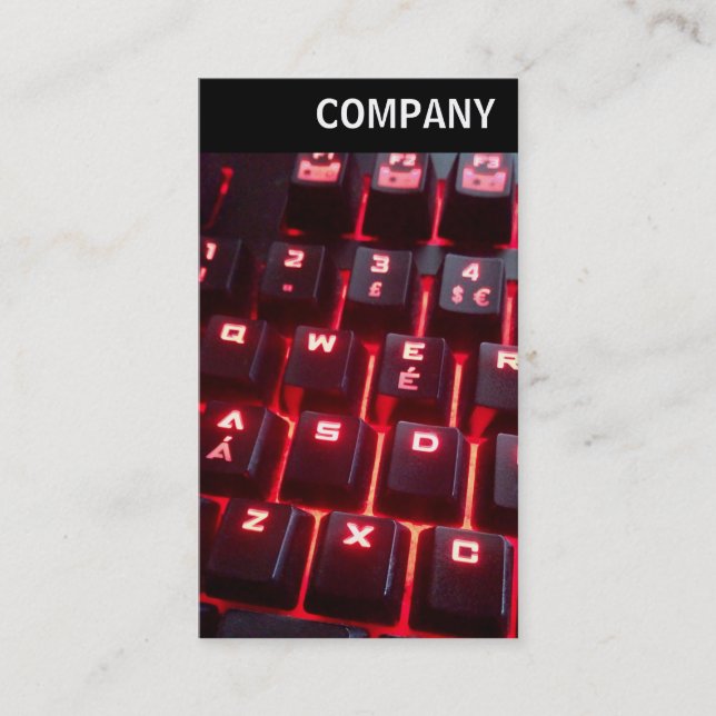 V-Leiter - Leuchtende Tastatur Visitenkarte (Vorderseite)