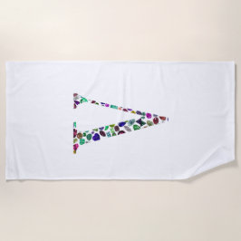 V Letter Monogram Strandtuch