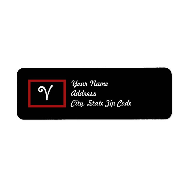 V: Letter V Blackboard Address Labels (Vorne)