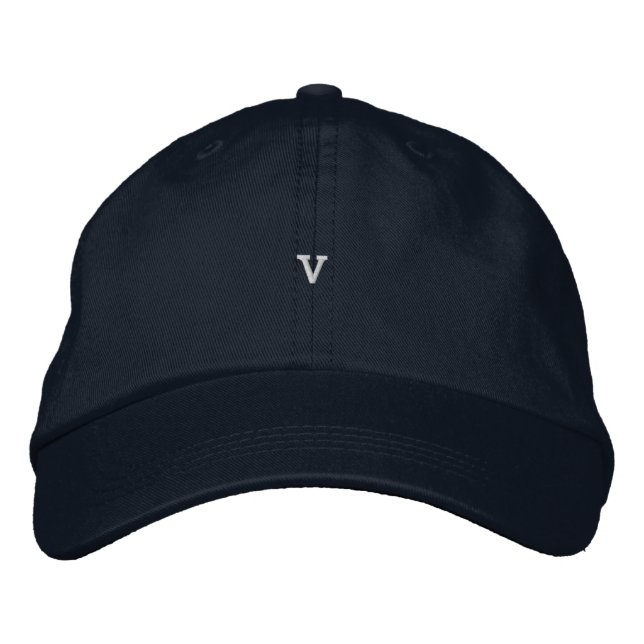 V Lettre casquette V : Casquette alphabets personn (Devant)