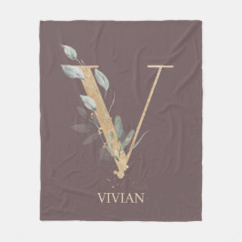 V Monogram Personalisiert Fleece Blankon