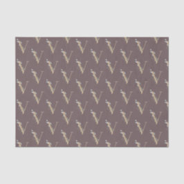 V Monogramm Floral Seidenpapier
