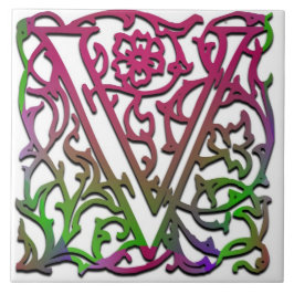 V Monogramm Keramik "Besque Garden" Fliese