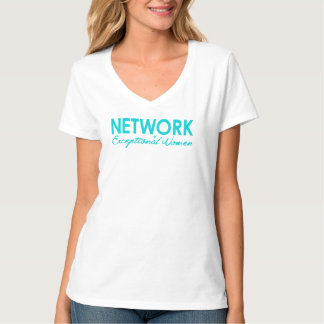 V-Nacken-Netzwerk von außergewöhnlichen Frauen kur T-Shirt
