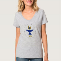 V-Nacken-T - Shirt für Frauen mit Logo