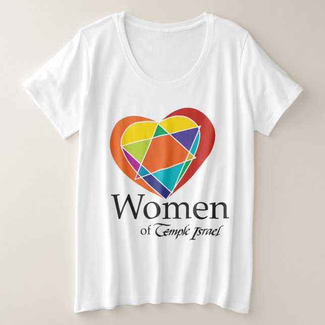 V-Nacken-T - Shirt mit dem Logo "Women of Temple I (Design vorne)