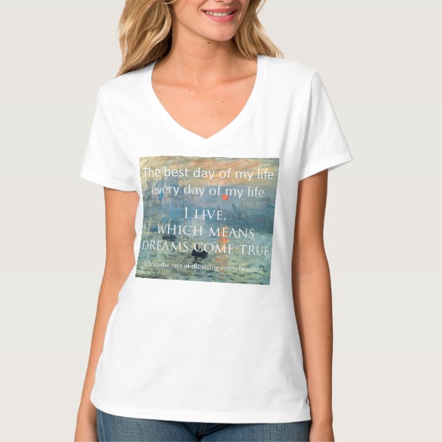 V-Neck-T - Shirt für Frauen (Vorderseite)