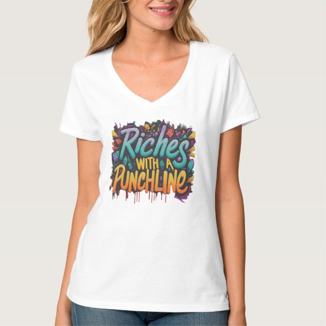 V-Neck-T - Shirt für Frauen (Vorderseite)