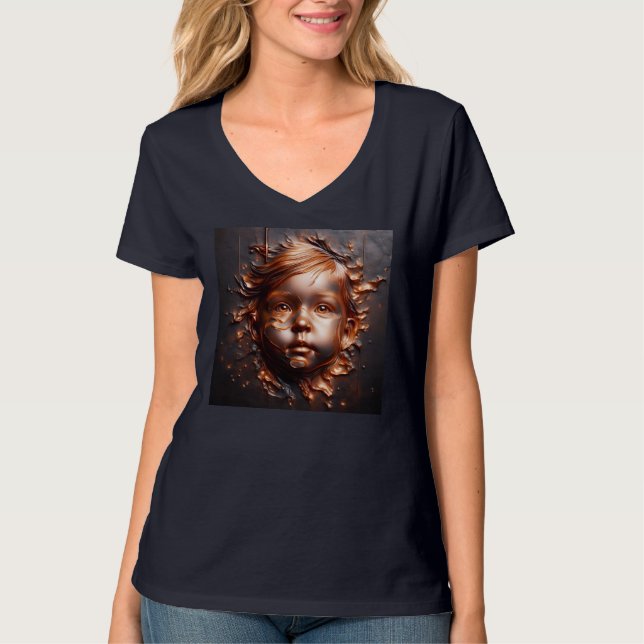 V-Neck-T - Shirt für Frauen Artikel 12 (Vorderseite)