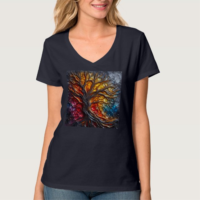 V-Neck-T - Shirt für Frauen Artikel 14 (Vorderseite)