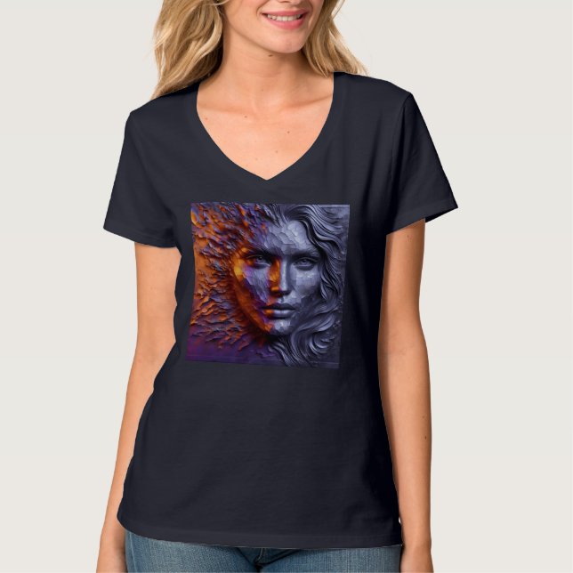V-Neck-T - Shirt für Frauen Artikel 8 (Vorderseite)