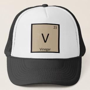 V - Periodisches Symbol für die Vinegar-Chemie Truckerkappe