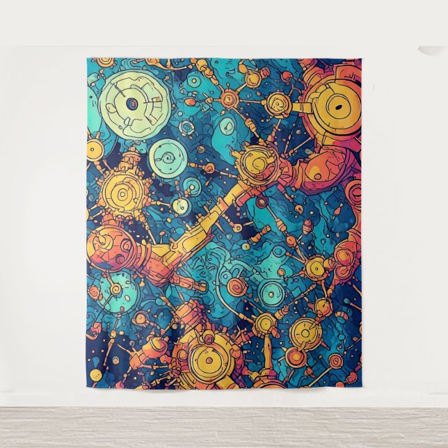 V-Puls 3 Tapestry Wandteppich (Vorderseite)