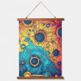 V-Pulse 7 Wandteppich Mit Holzrahmen