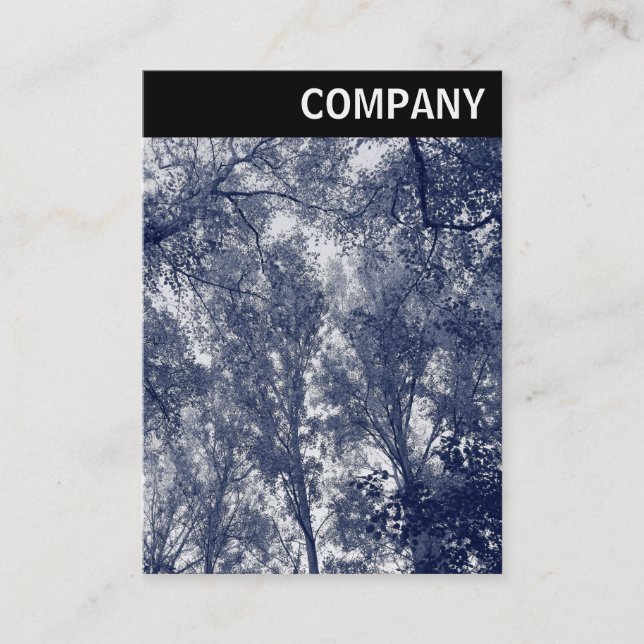 V Rubrik - Blauer Herbst Visitenkarte (Vorderseite)