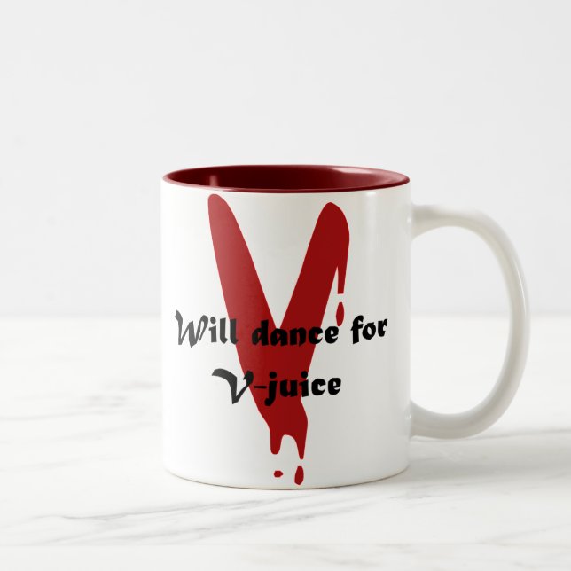 V-Saft Zweifarbige Tasse (Rechts)