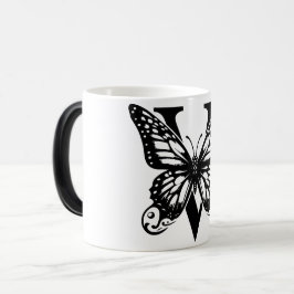 V Schwarzer Butterfly Verwandlungstasse