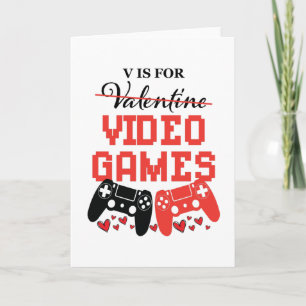 V steht für Anti-Valentinstag Videospiele Karte