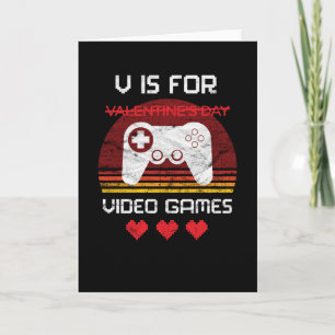 V steht für lustige Valentinskarten für Videospiel Karte