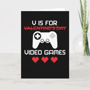 V steht für lustige Valentinskarten für Videospiel Karte
