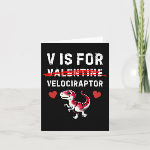 V steht für Velociraptor Raptor Lustiger Dinosauri Karte