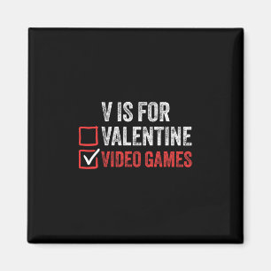 V steht für Videospiele Jungen Lustiger Gamer Vale Magnet
