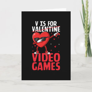 V steht für Videospiele Lustige Gamer-Jungs Valent Karte