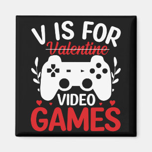 V steht für Videospiele mit durchgestrichenem Vale Magnet