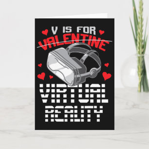 V steht für virtuelle Realität Lustiges Retro-Vale Karte