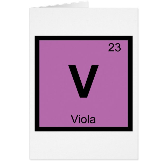 V - Symbole de table périodique de la chimie de la (Devant)