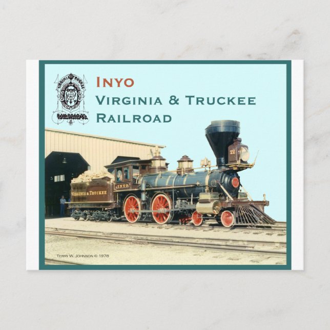 V&T Eisenbahn Inyo Motor Postkarte (Vorderseite)