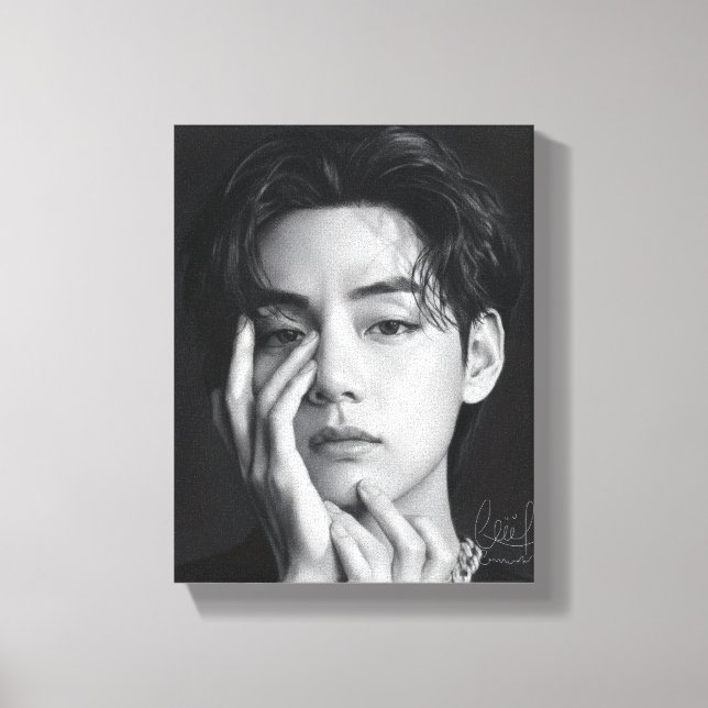 V-tae the most handsome korean man leinwanddruck (Vorderseite)