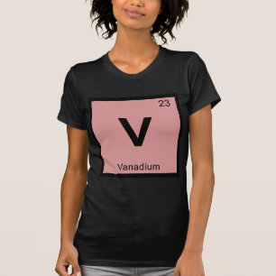 V- Vanadium Chemie Periodensystem Symbol T-Shirt
